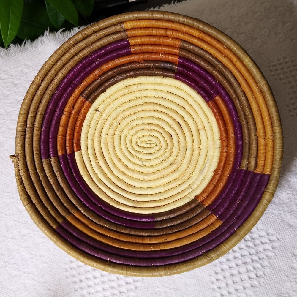 African‎ Handwoven Coiled Basket